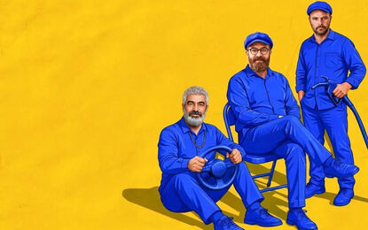 سروش صحت و رضا عطاران با تاکسی می‌آیند