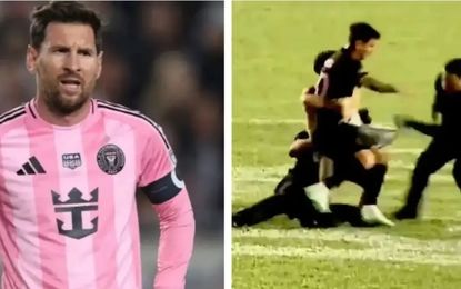 لیونل مسی کتک خورد، بازی بهم ریخت