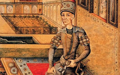 سفر در زمان؛ منظره «قصر آقامحمدخان قاجار» در شیراز در دوران ناصرالدین شاه