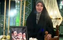 سقوط عجیب لوستر و دکور برنامه رویِ سر مجری!/ ویدئو