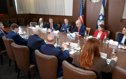 تصاویر جلسه سناتور آمریکا و نتانیاهو درباره ایران/ ویدئو