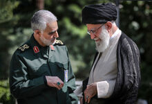 دیدار خانوادگی سردار سلیمانی با رهبری شهید انقلاب/ عکس