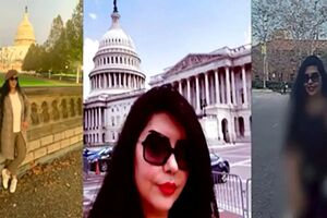 فیلم اولین لحظه بازداشت نازنین برادران، دست راست رضا پهلوی