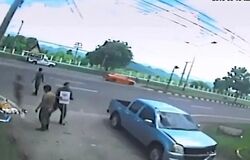 فیلم لحظه جدا شدن روح از بدن یک زن در تصادف رانندگی